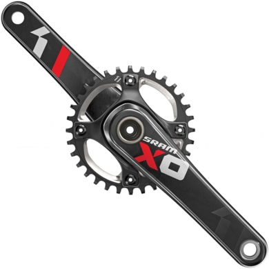 Mechanizm korbowy SRAM X01 X-Sync GXP Carbon czerwony