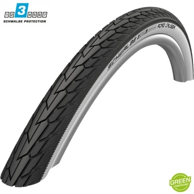 Schwalbe Road Cruiser 24 KG GC TS Opona rowerowa czarno biała