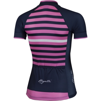 Koszulka rowerowa damska Rogelli Ispira granatowo-różowa
