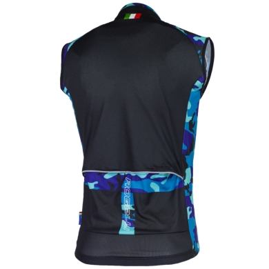 Kamizelka rowerowa Rogelli Camo czarno-niebieska