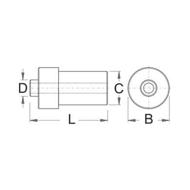 Adapter osi do centrownicy 15mm Unior 1689 / 1689.3