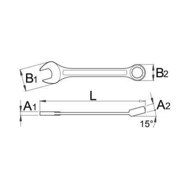 Unior Klucz płaskooczkowy typ krótki 125/1 6mm