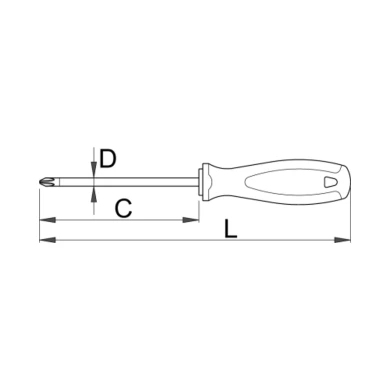 Śrubokręt krzyżakowy Unior PZ-0 625TBI