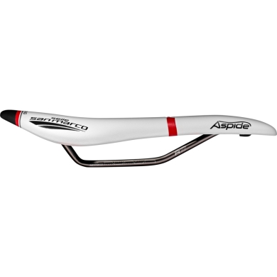 San Marco Aspide Racing Narrow Siodełko rowerowe biało czarno czerwone