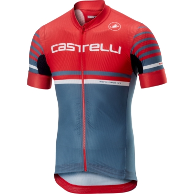 Castelli AR 4.1 Koszulka rowerowa oddychająca czerwona light steel blue