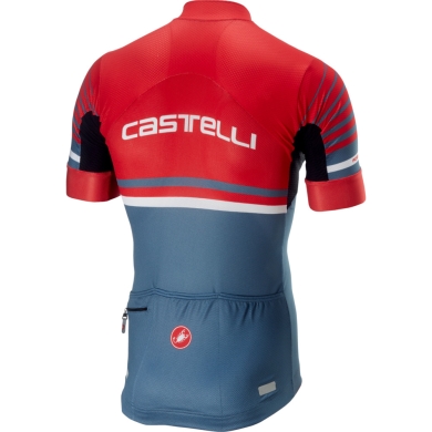Castelli AR 4.1 Koszulka rowerowa oddychająca czerwona light steel blue