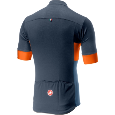 Castelli Prologo VI Koszulka rowerowa oddychająca dark light steel blue pomarańczowy