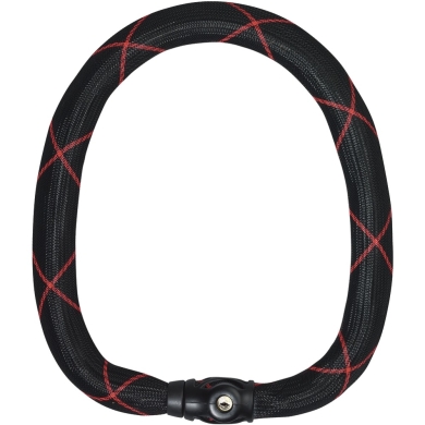 Abus Ivy Chain 9100 Zapięcie rowerowe łańcuch z zamkiem czarny z czerwonym