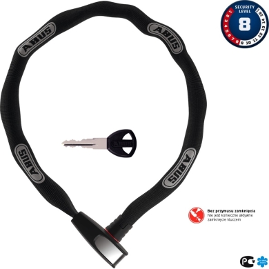 Abus Steel O Chain 8807 Zapięcie rowerowe łańcuch z zamkiem czarny