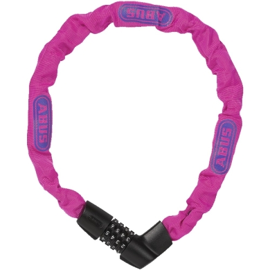 Abus Tresor 1385 75cm Zapięcie do roweru łańcuch na szyfr pink