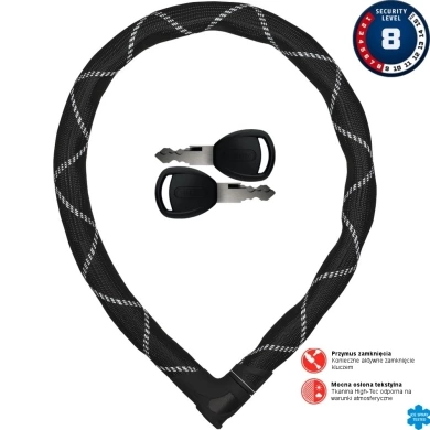 Łańcuch Abus Iven Steel-O-Flex 8200 czarny