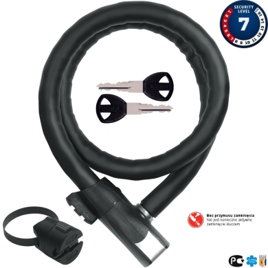 Zapięcie Abus Centuro 860 czarne + QuickSnap RBU