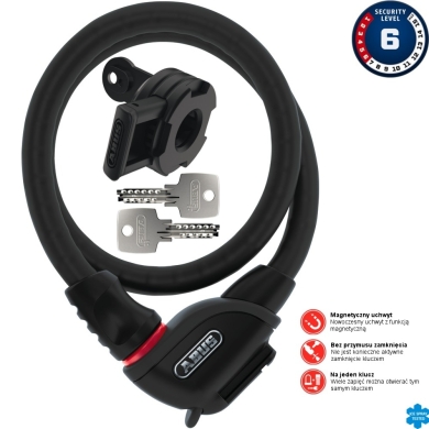Linka Abus Phantom 8960 czarna + FL