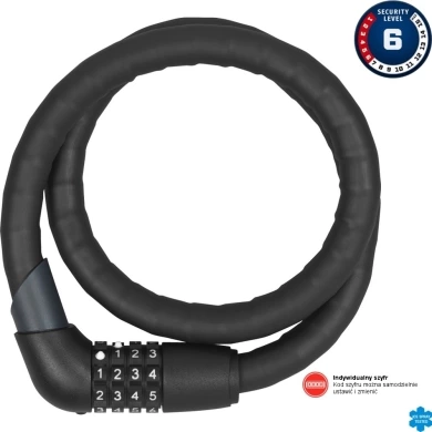Zapięcie Abus Steel-O-Flex Tresor 1360 czarne