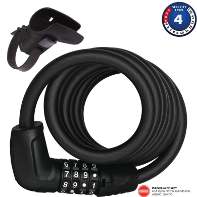 Zapięcie Abus Tresor 6412C czarne + SCMU