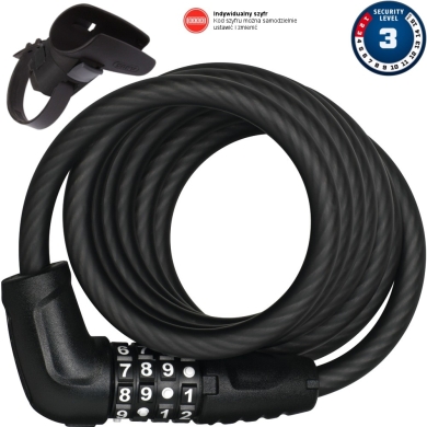 Linka Abus Numerino 5510C czarna + SCMU