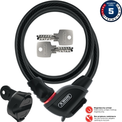 Abus Phantom 8940 85cm Zapięcie rowerowe linka z zamkiem + KF