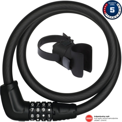 Zapięcie Abus Tresor 6415C czarne + SCMU