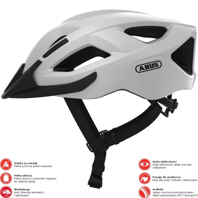 Kask rowerowy Abus Aduro 2.1 polar white