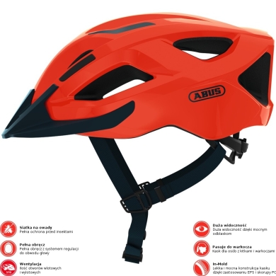 Kask rowerowy Abus Aduro 2.1 shrimp orange