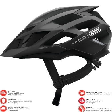 Kask rowerowy Abus Moventor velvet black