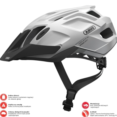 Kask rowerowy Abus MountK snow white