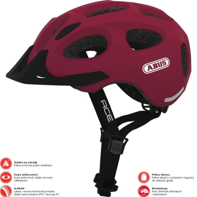 Kask rowerowy Abus Youn-I ACE czerwony