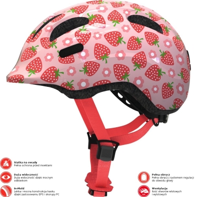 Kask rowerowy Abus Smiley 2.1 strawberry