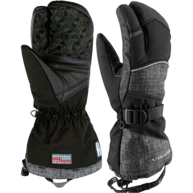 Rękawice narciarskie Viking FreeRide Soren Lobster czarno-grafitowe