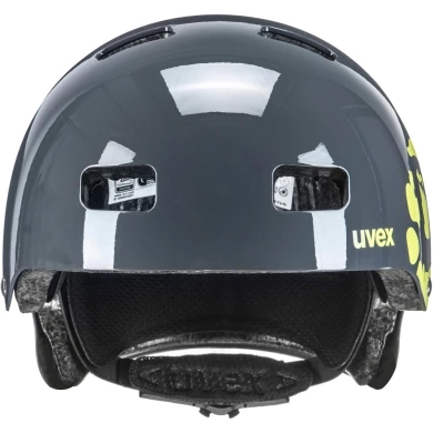 Kask rowerowy orzech Uvex Kid 3 szaro-żółty