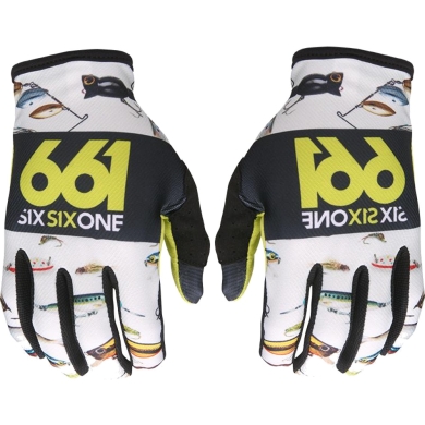 Rękawiczki SixSixOne 661 Comp Lure biało-żółte