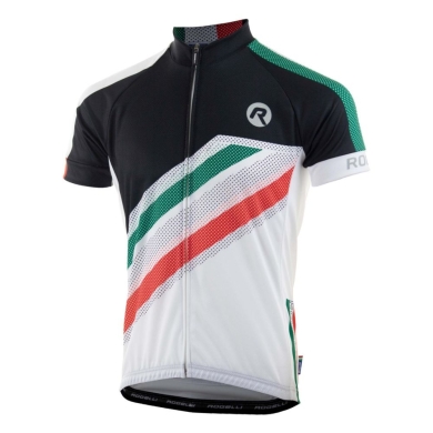 Koszulka rowerowa Rogelli Team 2.0 biało-czarna