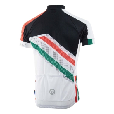 Koszulka rowerowa Rogelli Team 2.0 biało-czarna