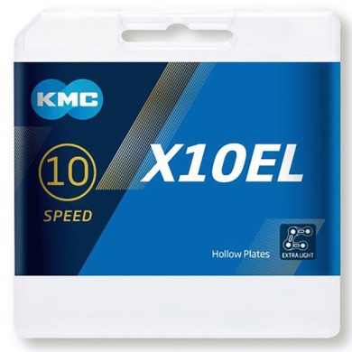 KMC X10EL Ti-N Łańcuch 10 rzędowy 114 ogniw + spinka srebrny
