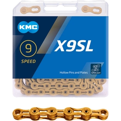 Łańcuch KMC X9SL Ti-N złoty