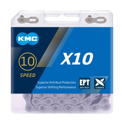 KMC X10 EPT Łańcuch 10 rzędowy 114 ogniw + spinka