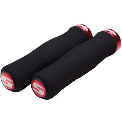 Chwyty rowerowe SRAM Locking Foam Grips ergonomiczne czarno-czerwone