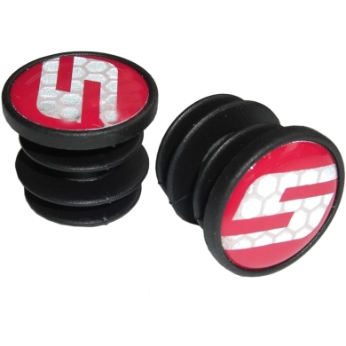 SRAM Bar End Plugs Zaślepki do kierownicy rowerowej MTB czerwono białe para