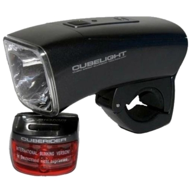 Zestaw lampek rowerowych Sigma Cubelight & Cuberider AKU