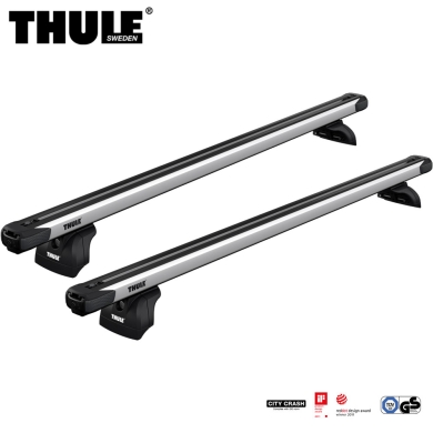 Bagażnik Dachowy Thule SlideBar Evo Dacia Sandero Stepway 5-dr SUV 2013- na relingi srebrny