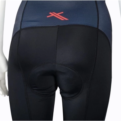 XLC TR S21 Spodenki rowerowe damskie na szelkach czarno niebieskie