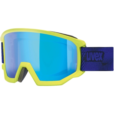 Gogle narciarskie Uvex Athletic CV limonkowo-niebieskie