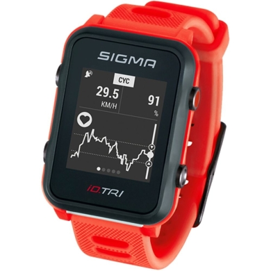 Zegarek sportowy Sigma iD.Tri GPS czerwony