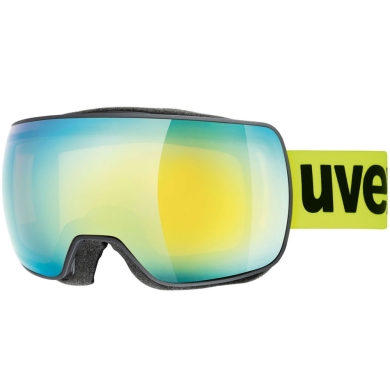 Uvex Compact FM Gogle narciarskie supravision yellow lime mat mirror orange