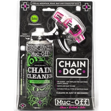 Odtłuszczacz do łańcucha Muc-Off Bio Chain Cleaner + urządzenie czyszczące