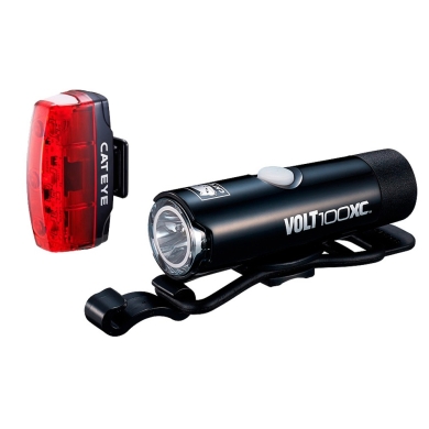 Zestaw lampek rowerowych Cateye VOLT100XC & Rapid Micro