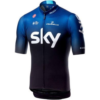 Castelli Squadra Team Sky Koszulka rowerowa czarno niebieska