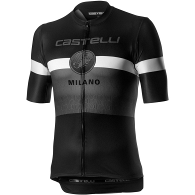 Castelli Milano Koszulka rowerowa szaro biało czarna