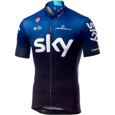 Castelli Sky Fun Team Sky Koszulka rowerowa czarno niebieska