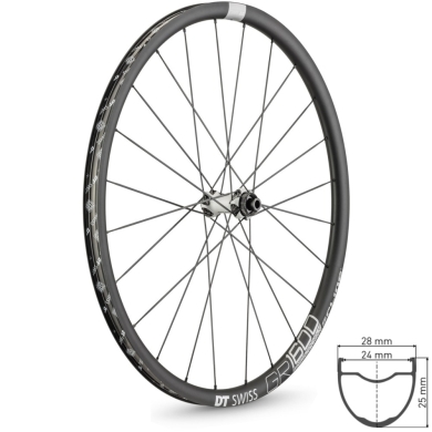 DT Swiss GR 1600 Spline 25 Koło przednie Gravel 28" disc Center lock